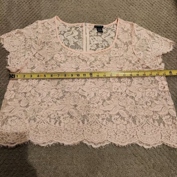 Torrid plus size Lace/ Sheer blouse sz 2 = CLOSET CLOSING - Picture 2 of 9